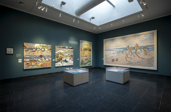 Installation view, J.F. Willumsen and Martin Bigum, Willumsens Museum, 2024, J.F. Willumsen and Martin Bigum, Som et møl mod flammen/ Like a moth to the flame, Willumsens Museum and Randers Kunstmuseum, Jan.-Oct. 2024, curated by Merete Sanderhoff