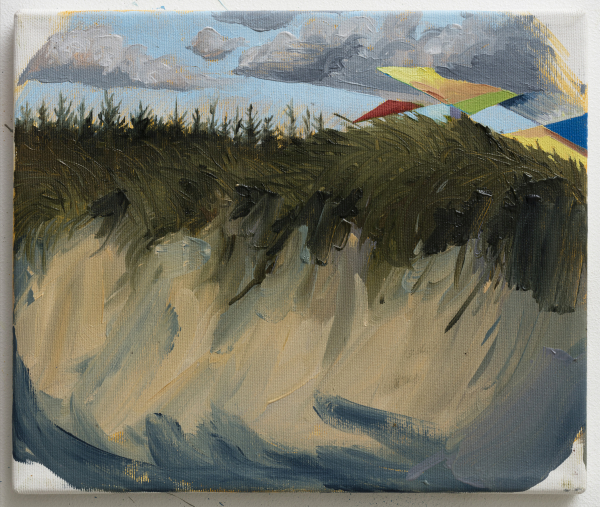 Picturesque part of the dunes at Svinkløv Badehotel, DK, 2015, Oil on canvas, 25 x 30 cm, private collection