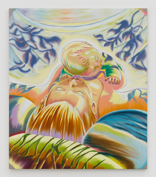 Bellow, Bælg, 2024, oil on canvas 140 x 120 cm, 2024, The bubbles ( and the Lions Mane Jelly Fish!) in the creek, Charlotte Fogh Gallery, Oct.-Nov. 2024