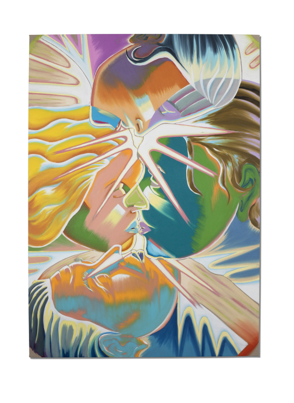 The Kisses, 175 x 125 cm, oil on canvas w. rabbitglue, 2023, private collection