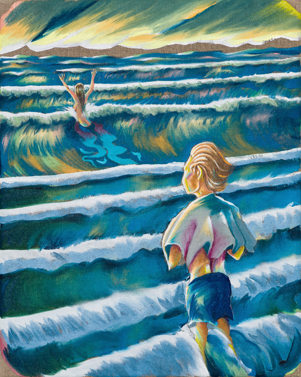 I see you, 50 x 45 cm, oil on canvas w. rabbitglue, 2024, private collection