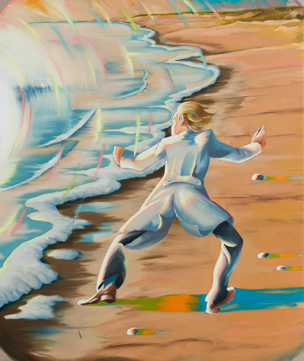 A Life Long Skipping Stone, 130 x 110 cm, oil on canvas w. rabbitglue, 2023-24, private collection