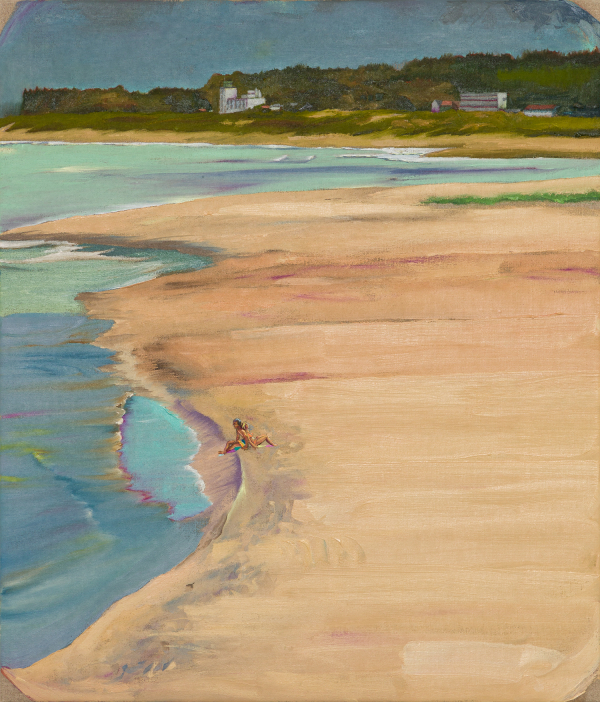 Scene from Hornbaek Kyssti, Aug. 3-6, 2022, 60 x 70 cm, oil on canvas w. rabbitglue, private collection