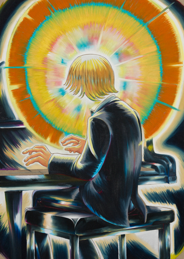 Yet Unheard Chords, 175 x 125 cm, oil on canvas w. rabbitglue, 2023, private collection