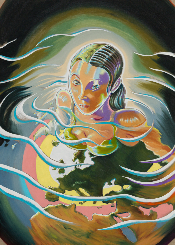 Yourope, 175 x 125 cm, oil on canvas w. rabbitglue, 2023, private collection