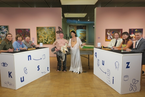 This time at ARoS, Aarhus, Denmark: Anne-Mette Villumsen, Bente Scavenius, Peter Carlsen, Tore Leifer, Adrian Hughes, Martin Bigum, Trine Ross and Kasper Nielsen