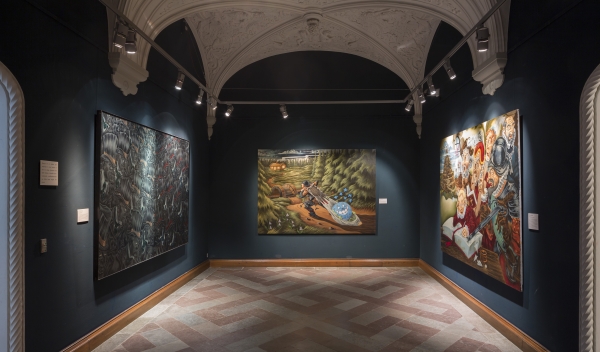 The Homecoming, Installation view, Frederiksborg Castle, My Own Art, 1989-2015: Hunter & The Hunted, The Veteran (Per Kirkeby) and Chr. the 4th, Childhood and Kingdom