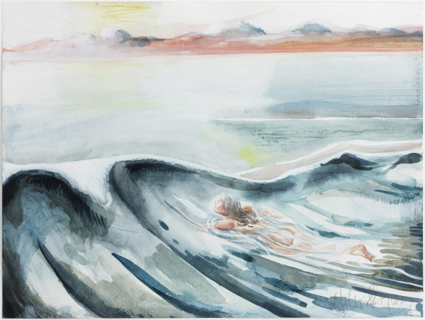 The swell (Pernille in Jammerbugten, DK), 2013, Gouache and watercolor, 2013, private collection