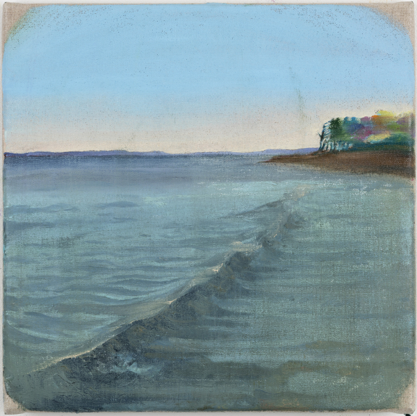 Early morning, Hornbæk Strand, DK, May 28th, 2017 Early morning, Hornbæk Strand, DK, May 28th, 2017, Oil on canvas w. rabbitglue, 30 x 30 cm, private collection