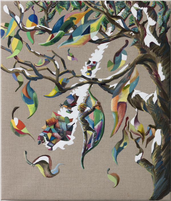 The Fall The Fall, 60 x 70 cm, oil on canvas w. rabbitglue, 2017, private collection