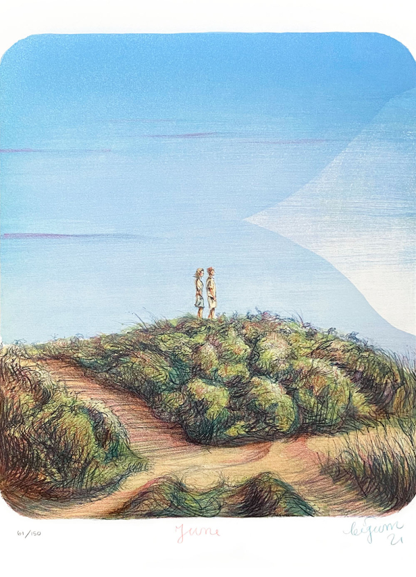 June, litography, 50 x 35 cm, printed in Atelier Clot, Paris, 2022 June, litography, 50 x 35 cm, printed in Atelier Clot, Paris, 2022, Another World 2020-21
