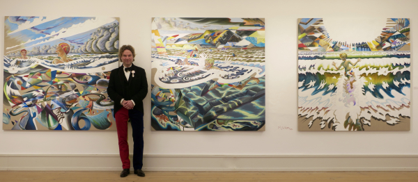 Installationview from The Painterly Now at Sophienholm, March 2019 Installationview from The Painterly Now at Sophienholm, March 2019, Paintings shown: Girlfriends, 2017, Friendship, 2019, The vision, 2016 (Arken- Museum of Modern Art, DK)