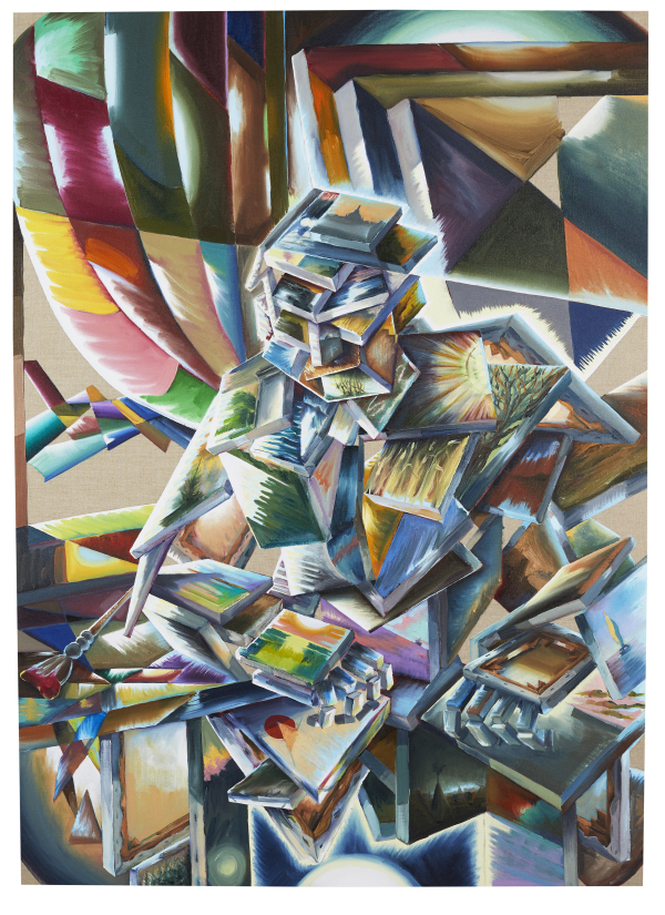 The Old Artist, 175 x 125 cm, oil on canvas w. rabbit glue, 2021 The Old Artist, 175 x 125 cm, oil on canvas w. rabbit glue, 2021, Another World 2020-21