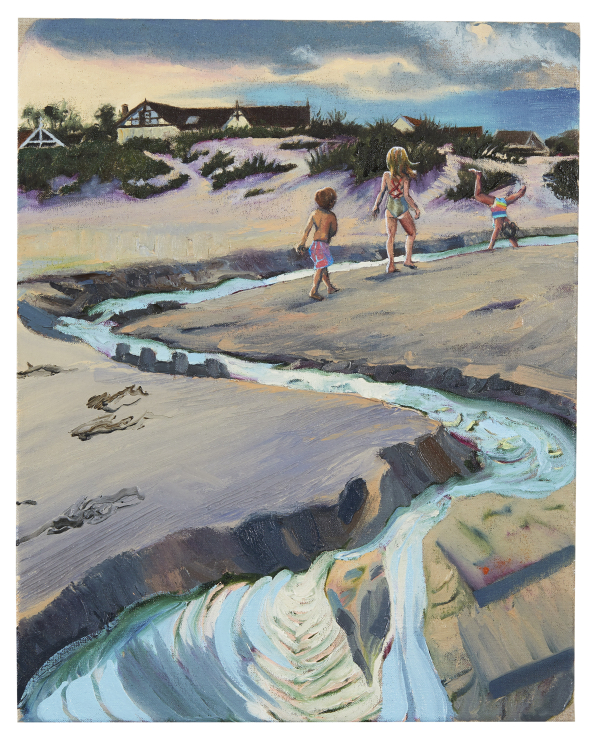 Hornbæk Østre Strand (Øster Bæk), 45 x 50 cm, oil on canvas w. rabbit glue, 2021, private collection Hornbæk Østre Strand (Øster Bæk), 45 x 50 cm, oil on canvas w. rabbit glue, 2021, private collection, Another World 2020-21