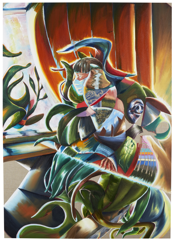 CoroNation, 175 x 125 cm, oil on canvas w. rabbit glue, 2021, private collection CoroNation, 175 x 125 cm, oil on canvas w. rabbit glue, 2021, private collection, Another World 2020-21