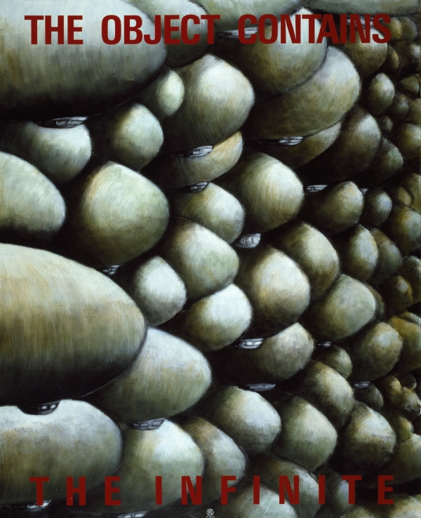 The Objects Contains The Infinite The Objects Contains The Infinite, 1990, acrylic on canvas, 180 x 145 cm, Kunst på Arbejdspladsens Samling