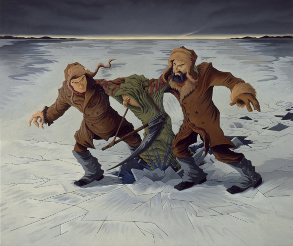 Over the ice, 1997, oil on canvas, 140 x 180 cm, private collection 