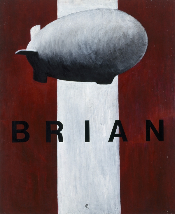 Brian, 1989, 150 x 145 cm, acrylic on wood, Trapholt Kunstmuseum, DK