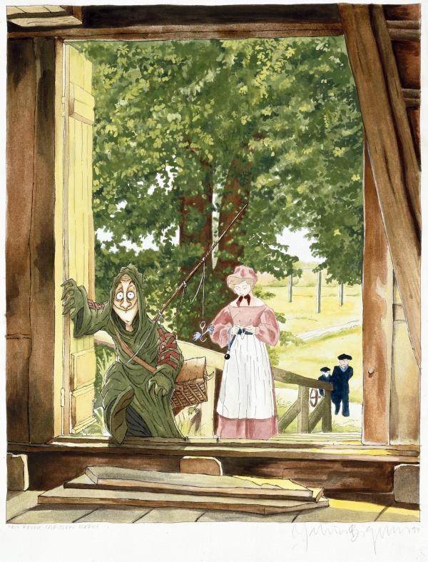 After Købke After Købke, a3, gouache, 1995