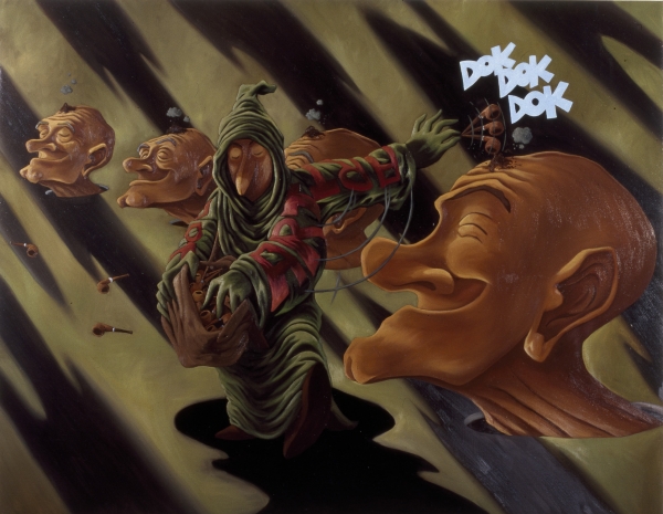 Voodoo - pipe Voodoo - pipe, 1995, Oil on canvas, 140 x 180 cm, Novo Nordic Art Collection