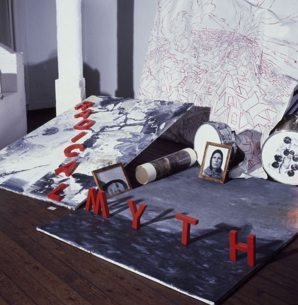 Radical Myth, installation, detail Radical Myth, installation, detail, M 59, Den Frie, 1991