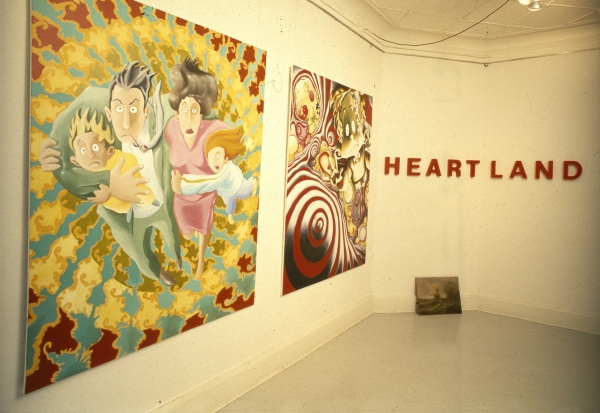 Heartland, installationview, Galerie Pilou Asbæk, 1991, Copenhagen