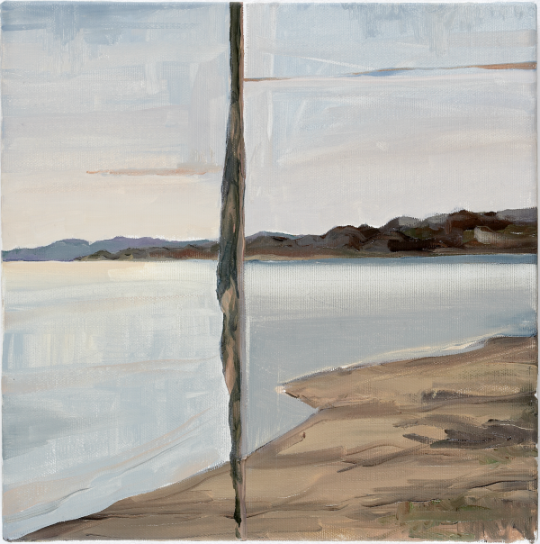 View from Espergærde (horizontal) and Hven (vertical), DK, 2004 View from Espergærde (horizontal) and Hven (vertical), DK, 2004, Oil on canvas, 30 x 30 cm, private collection