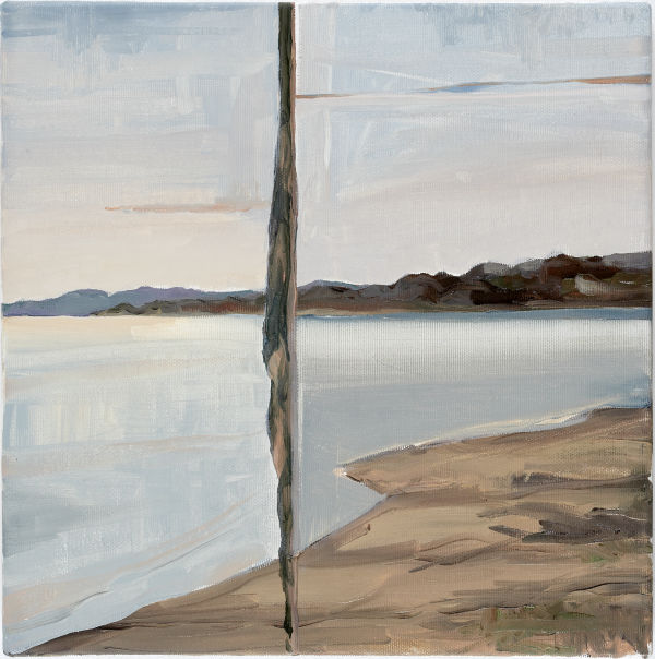 View from Espergærde (horizontal) and Hven (vertical), DK, 2004, Oil on canvas, 30 x 30 cm, private collection