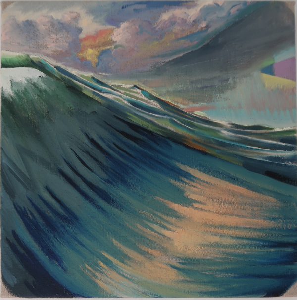 Swell at Hornbæk Old Beach, 2019 Swell at Hornbæk Old Beach, 2019, Oil on canvas w. rabbitglue, 30 x 30 cm, private collection